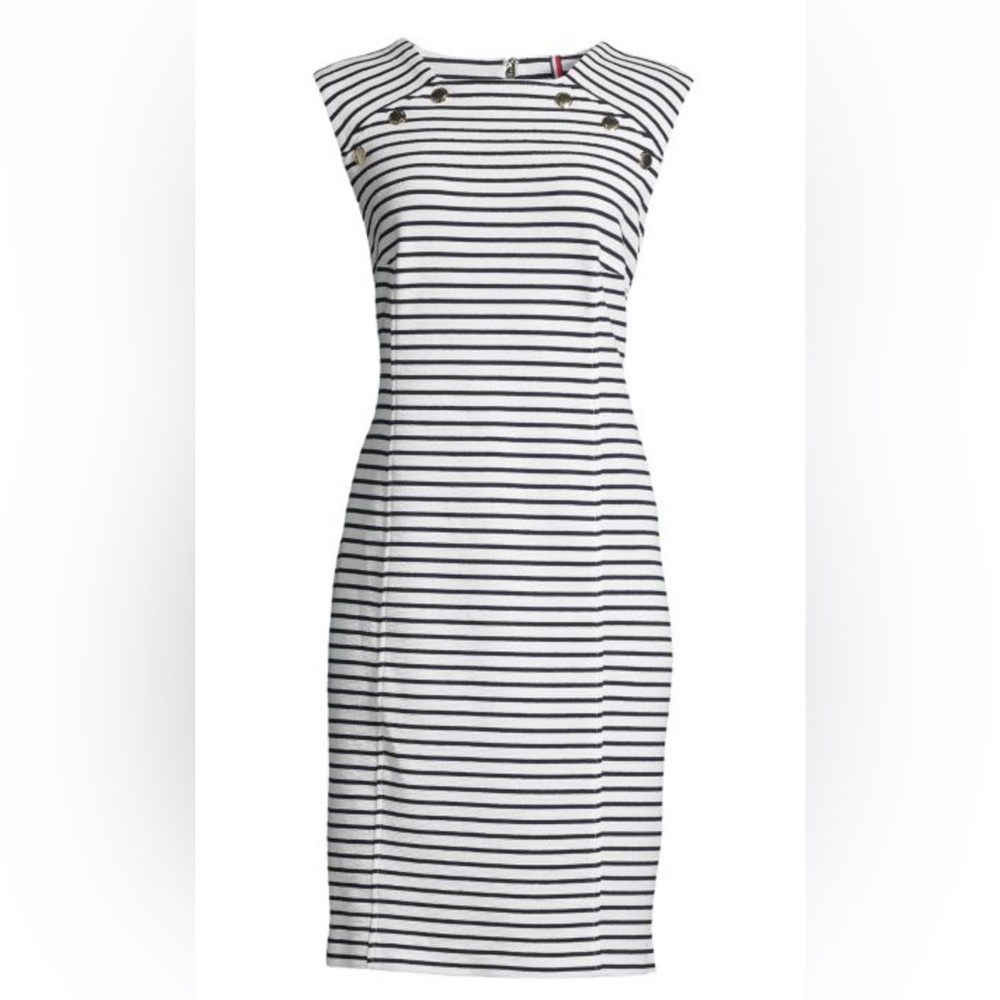 Tommy Hilfiger Sailor Stripe Sleeveless Knit Dress